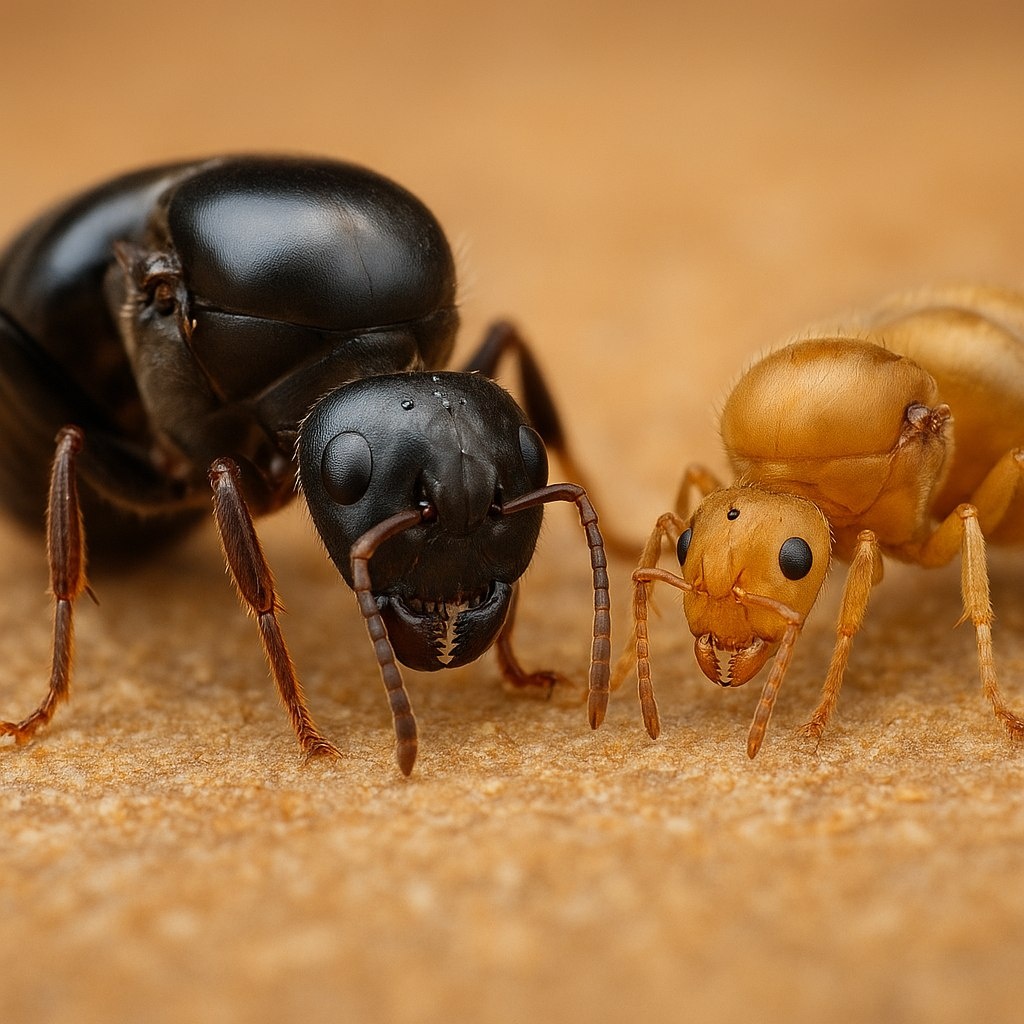 Даже матки кардинально отличаются. Слева — блестящая «императрица» niger, справа — скромная «подземная» flavus.