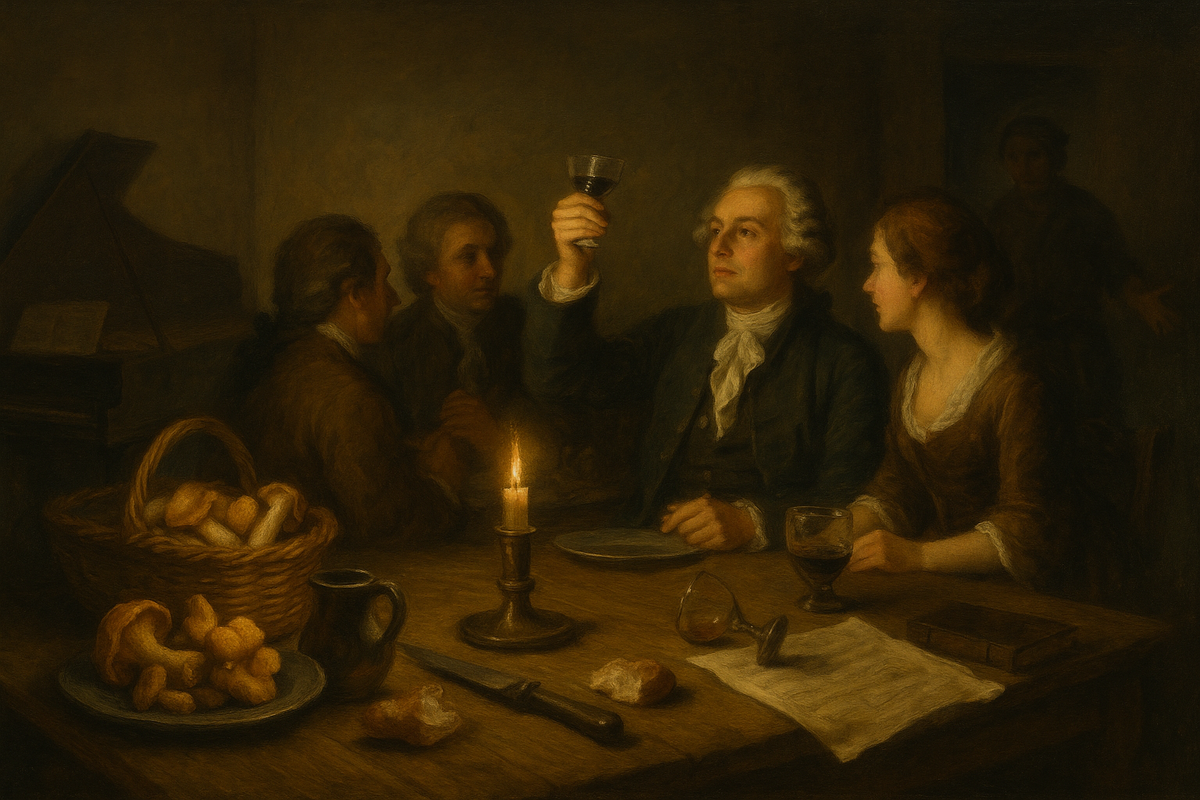 Роковая трапеза, ставшая последней для композитора и его близких.