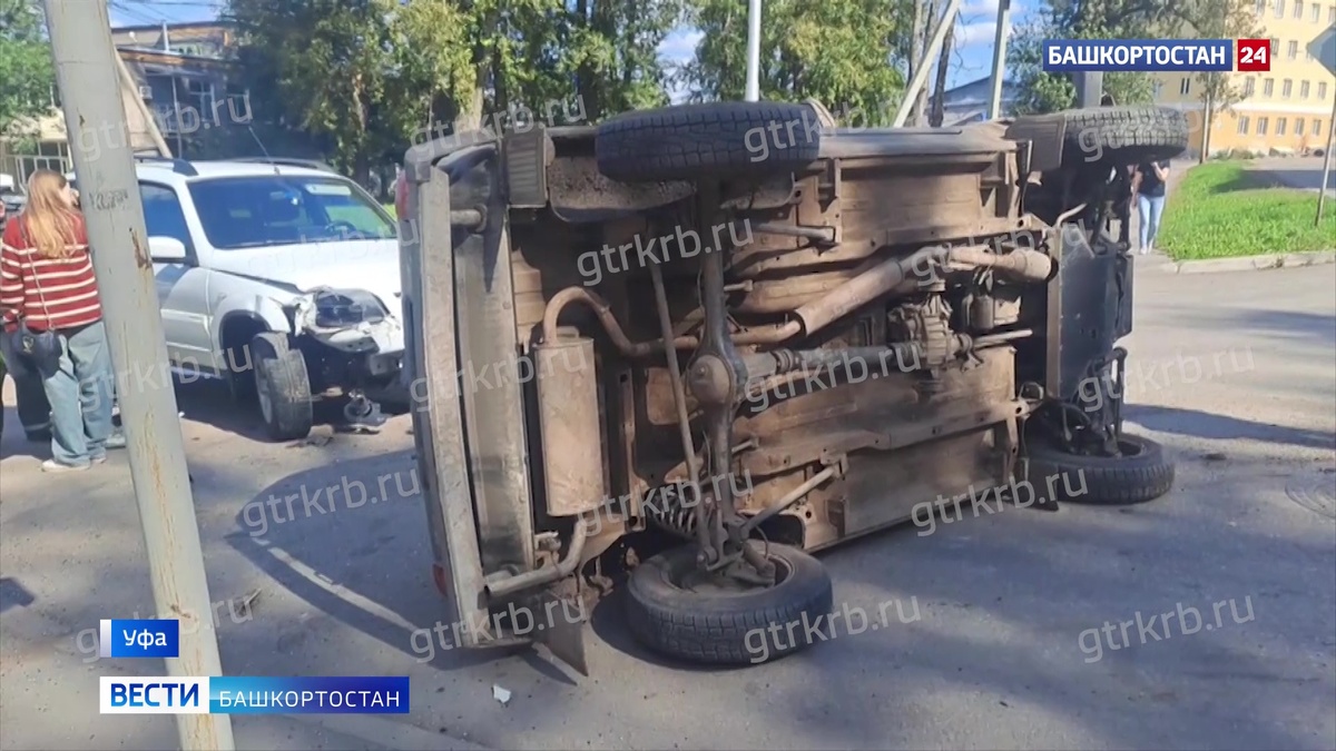    Женщина пострадала при столкновении трех автомобилей в Уфе