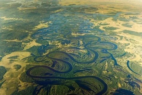 Фото. Причудливые завороты рек 