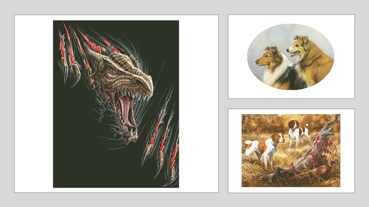 Кто автор схемы с драконом – загадка, ЭСТЭ, набор с AliExpress
