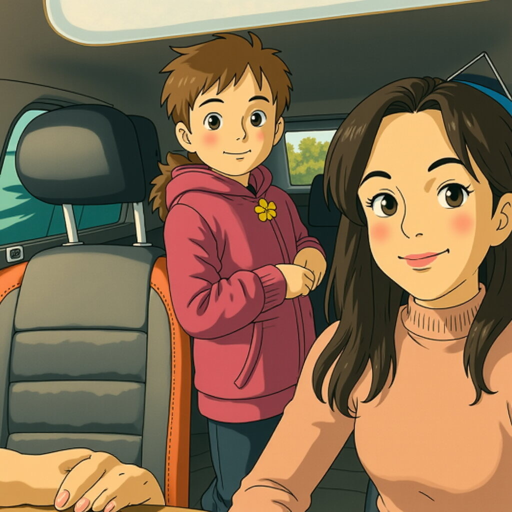 С любимой Мамой в поездке на танцы.