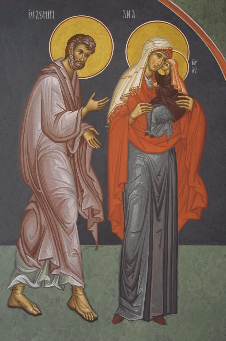 Праведные Иоаким и Анна с маленькой Дочерью