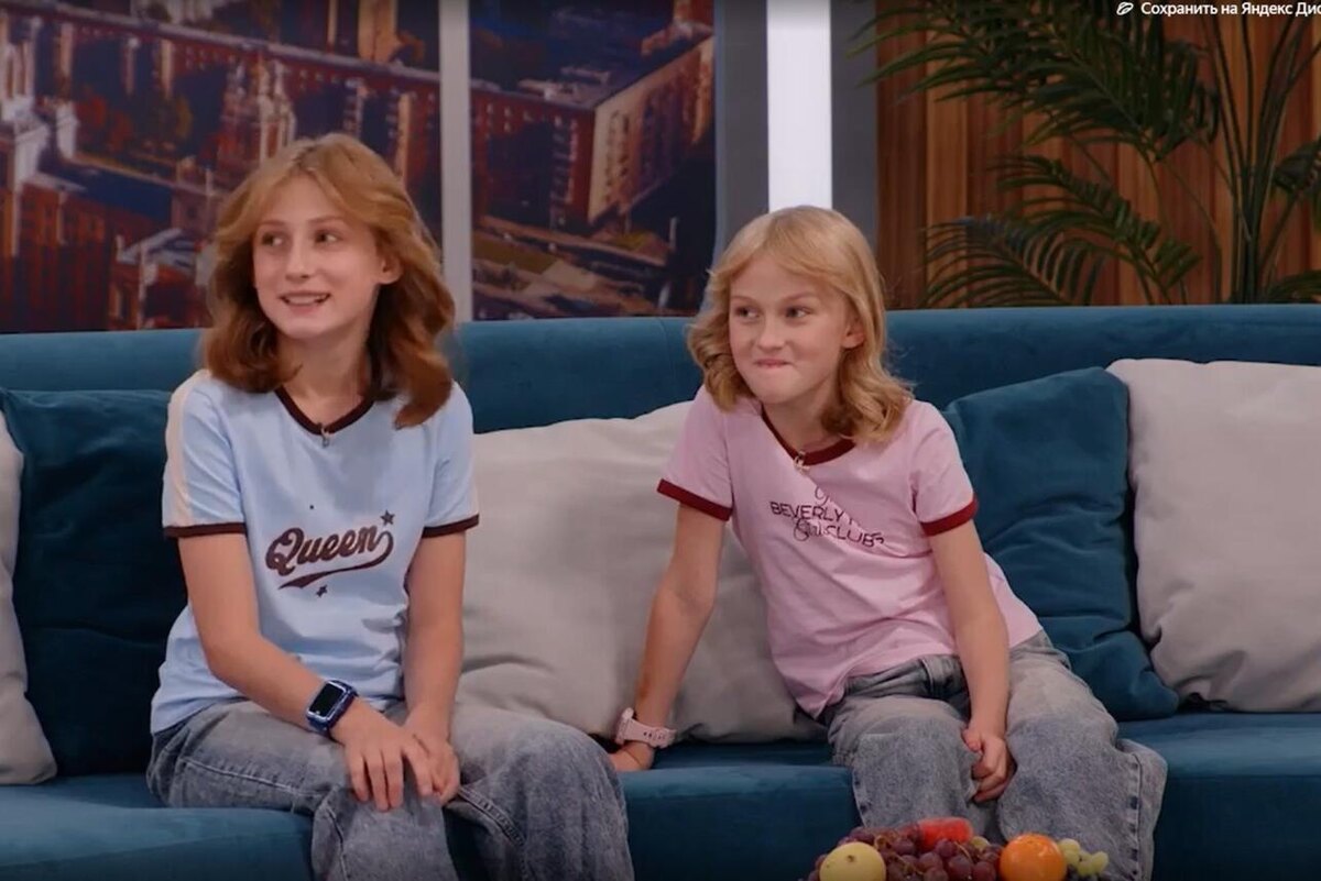    Младшие дочери Гоши Куценко Кадр из программы "Утро.ТНТ"