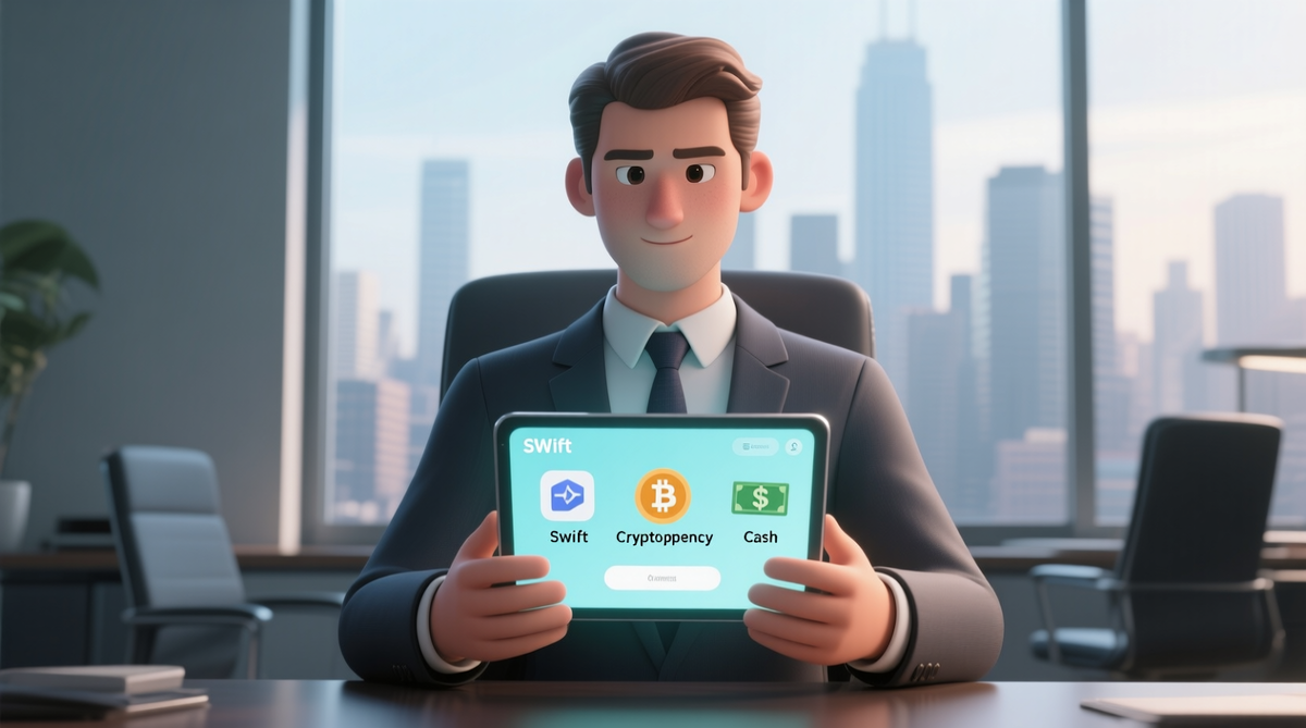 Aifory Pro предлагает несколько способов оплаты — от SWIFT до криптовалюты