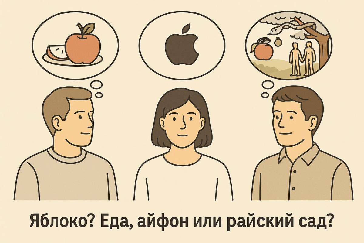 Одно яблоко — три смысла
