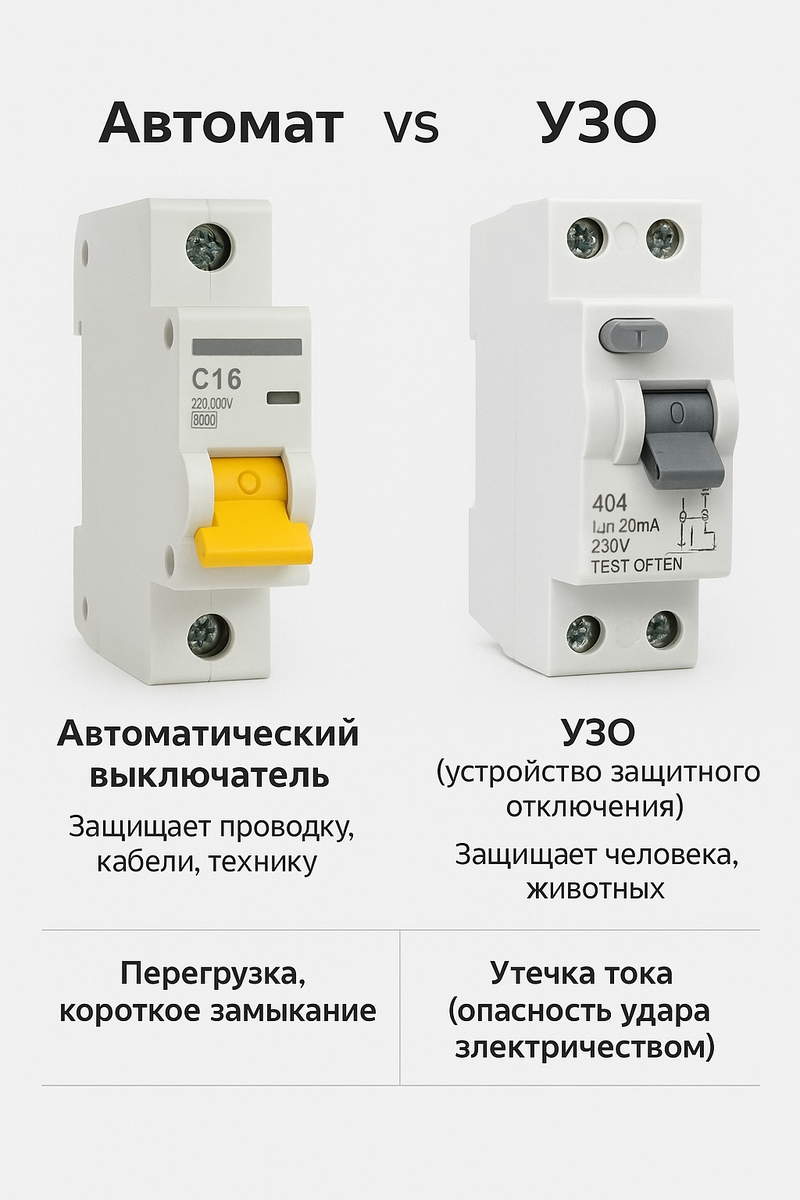 Автомат или УЗО. Советы электрика. Электрик Орск. ТехСовет56