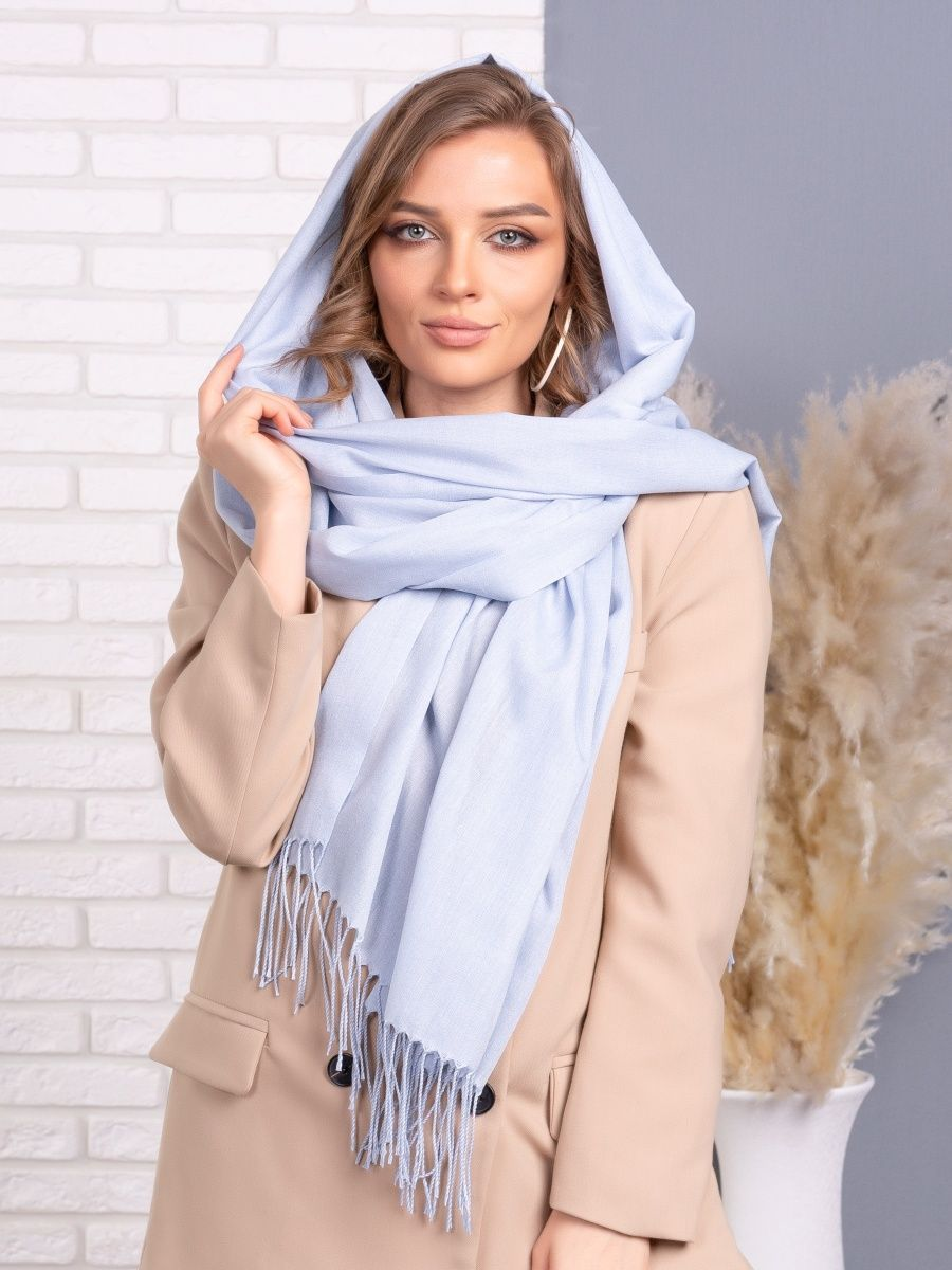 Длинный тонкий шарф из кашемира