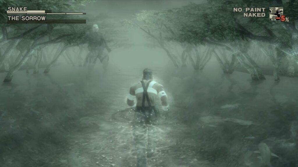 «Печаль» — это не столько битва с боссом, сколько психологическое испытание для Снейка. Изображение предоставлено Konami