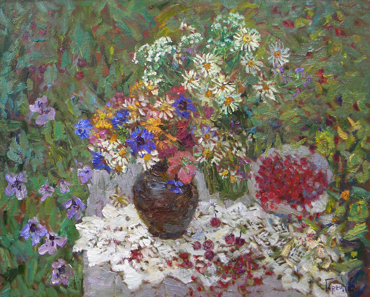 Полина Горецкая "Летний натюрморт" 2018 холст, масло 80х100
