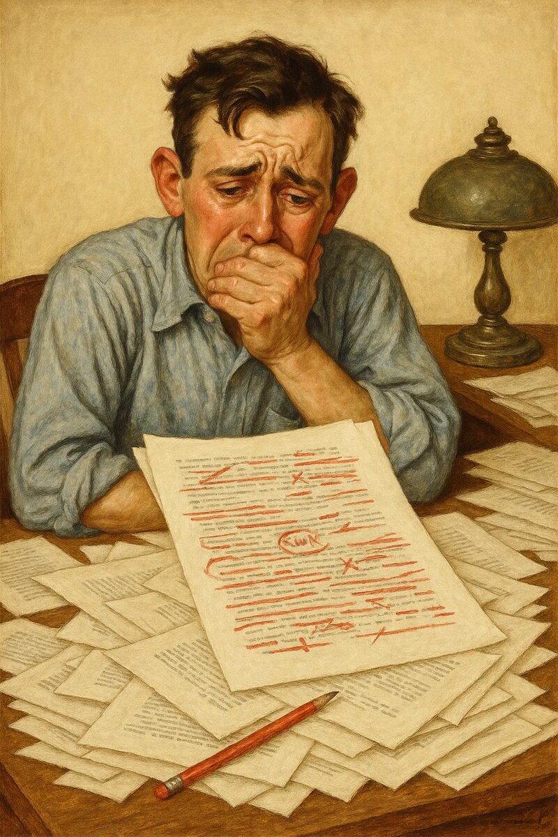 Чувства писателя при виде рукописи, с которой поработал редактор