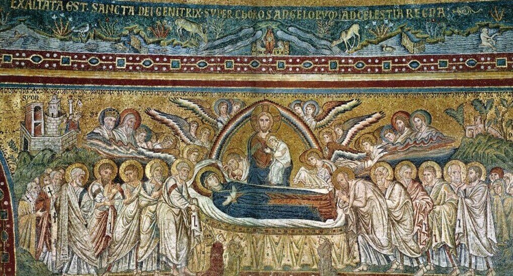 Успение Пресвятой Богородицы. XIII в. Мозаика церкви Санта Мария Маджоре, Рим