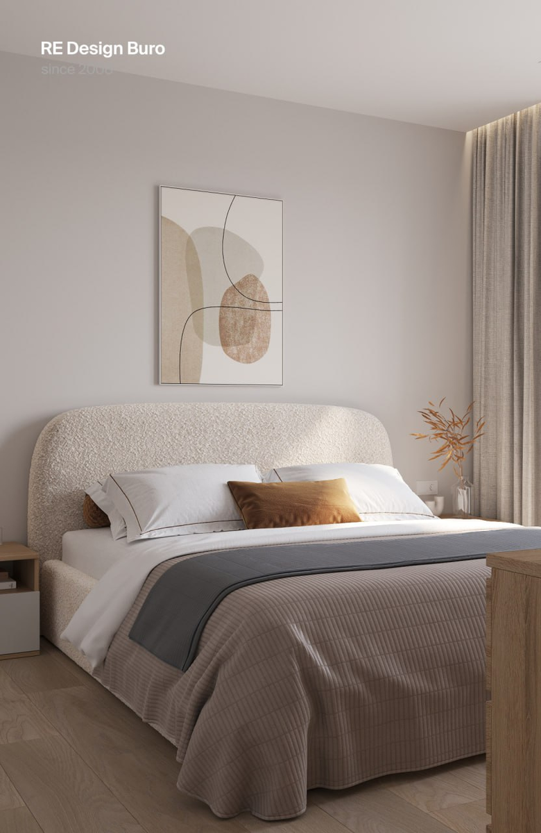 На фото: уютная спальня от дизайн-студии RE Design Buro