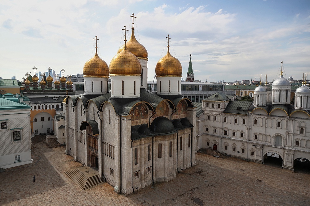    Успенский собор Кремля (1475-1479) несколько столетий был духовным центром Московской Руси. / Фото: Валерий Шарифулин/ТАСС