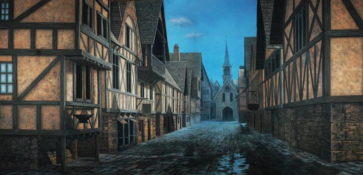 Примерное изображение средневековых улиц