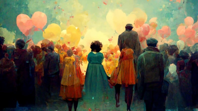     Праздник, счастье. Нейросеть. altapress.ru.