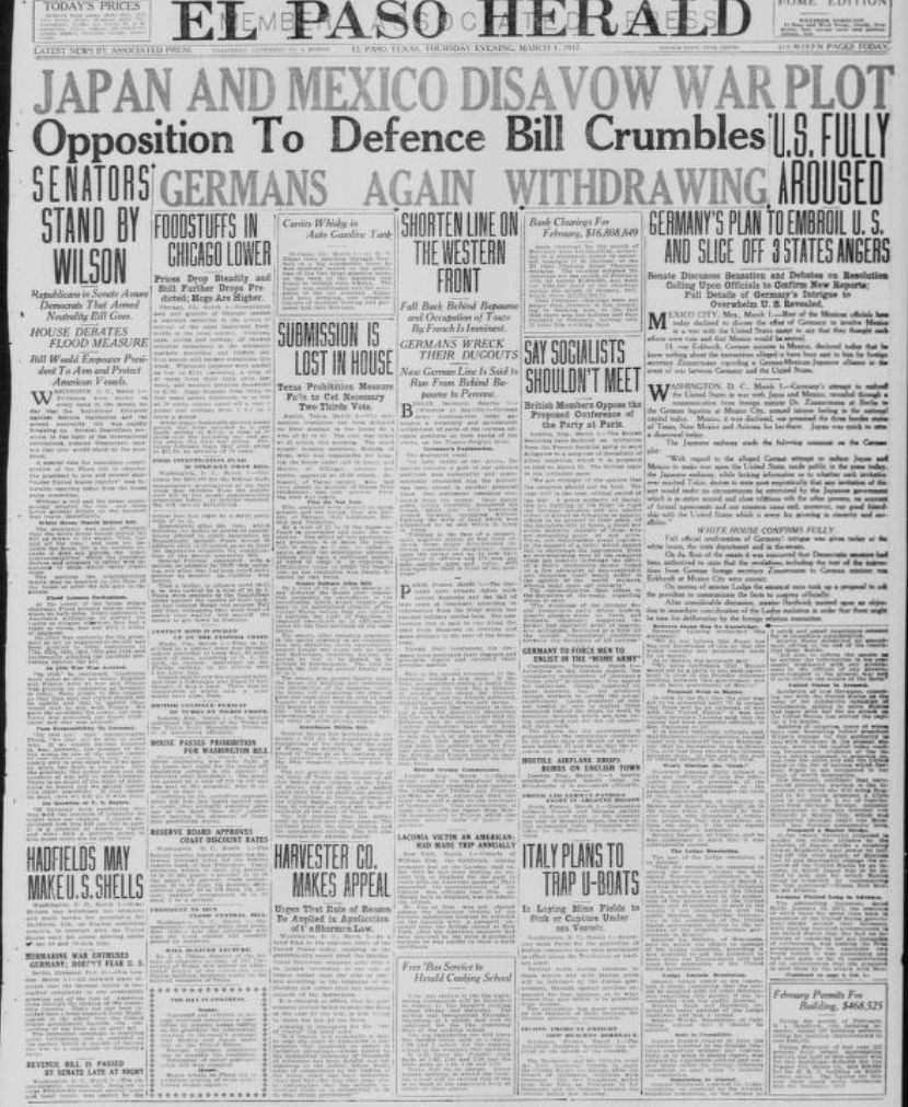 Американская пресса публикует содержание телеграммы: нейтралитет трещит.