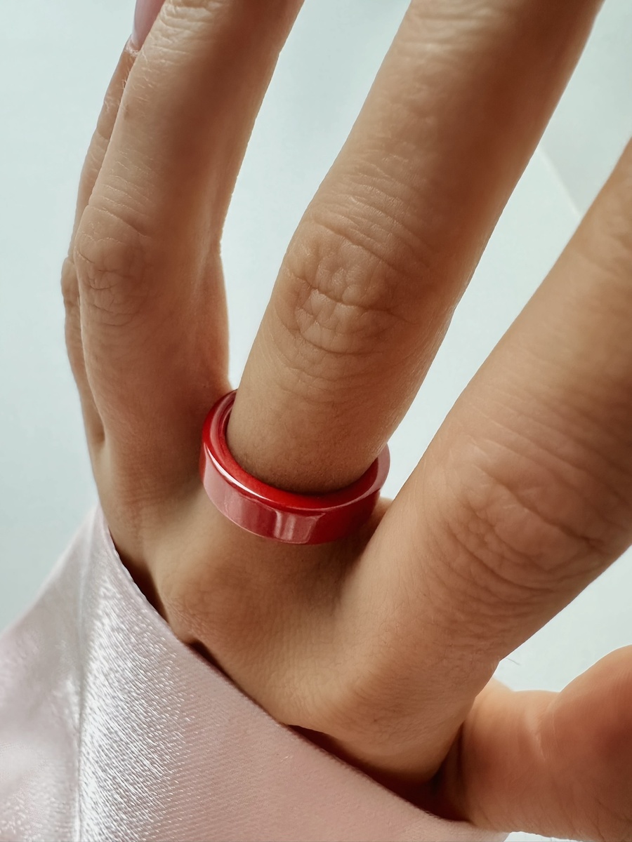 Керамическое кольцо "Dark red"