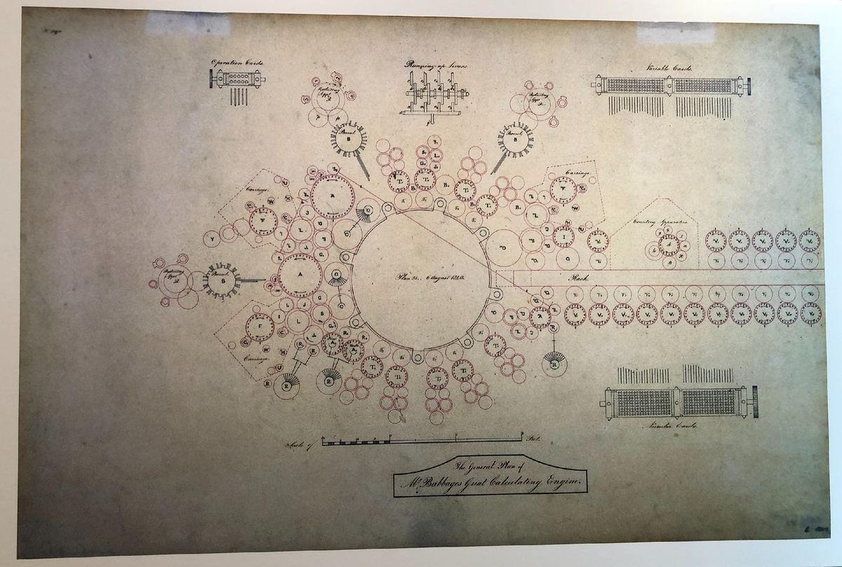 Изображение взято с сайта https://upload.wikimedia.org/wikipedia/commons/thumb/7/78/Babbage_Analytical_Engine_Plan_1840_CHM.agr.jpg/2880px-Babbage_Analytical_Engine_Plan_1840_CHM.agr.jpg