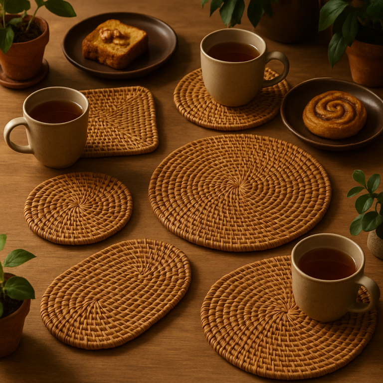    Как сделать ротанговые подложки под горячее: просто, красиво и полезно для вашего дома Loza