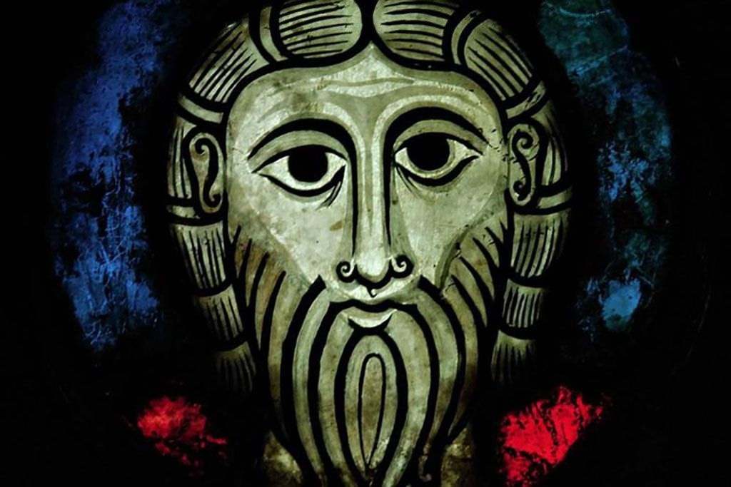 Витраж "Лик Христа".532–537 гг. Собор Св. Софии, Стамбул.