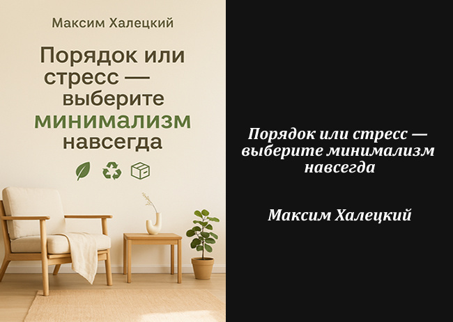 Книга "Порядок или стресс — выберите минимализм навсегда"