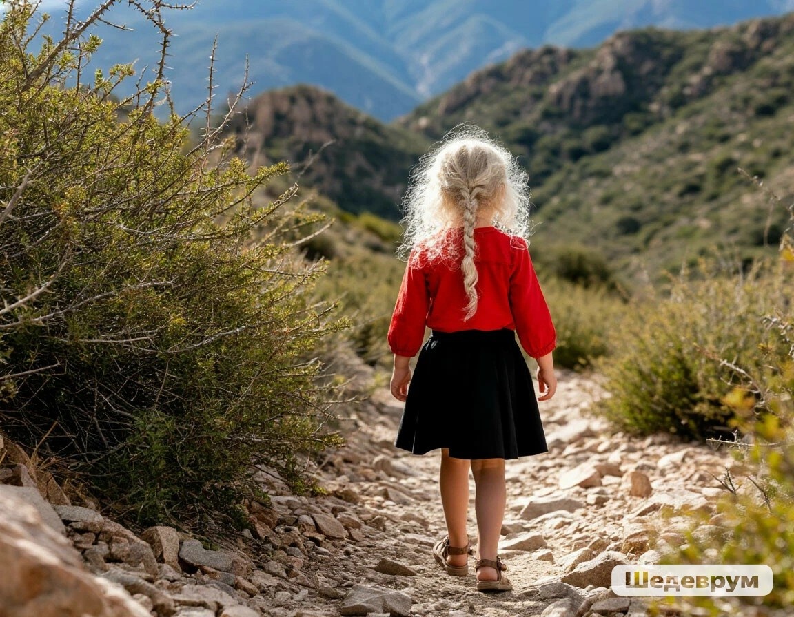 Омела пошла на могилу отца. Рисунок ИИ