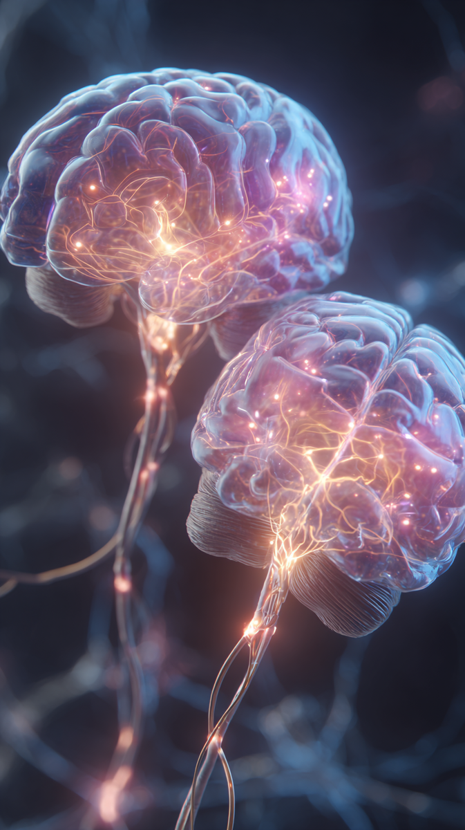 нет ничего внешнего, лишь  электрохимические взаимодействия между полушариями мозга в нашей среде