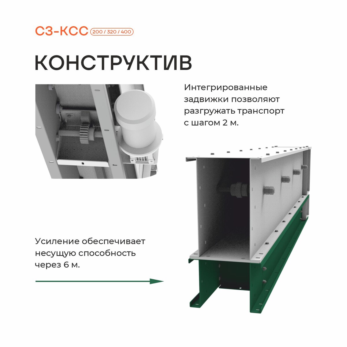 Конструкция самонесущего конвейера