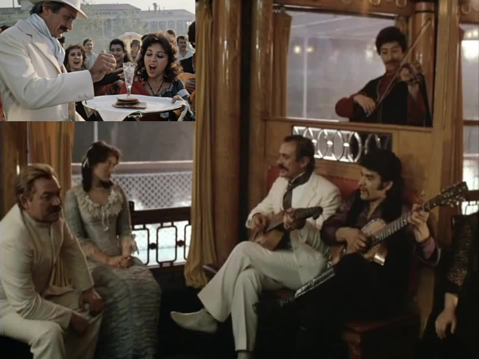 Коллаж кадров из советского кино Эльдара Рязанова «Жестокий романс»