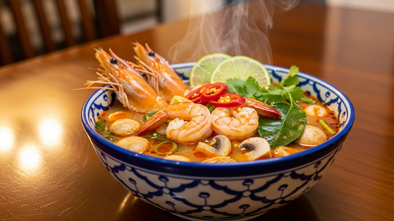 ТОМ-ЯМ рецепт классический в домашних условиях пошаговый - с курицей или креветками