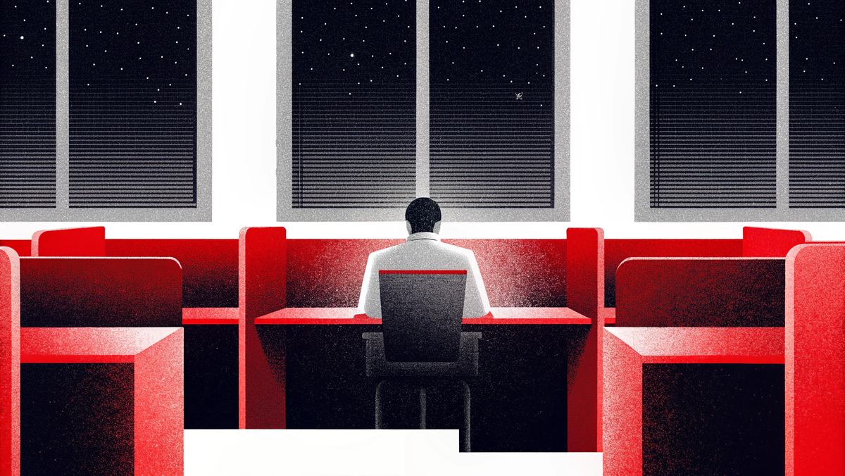 Трудоголики часто задерживаются в офисе допоздна