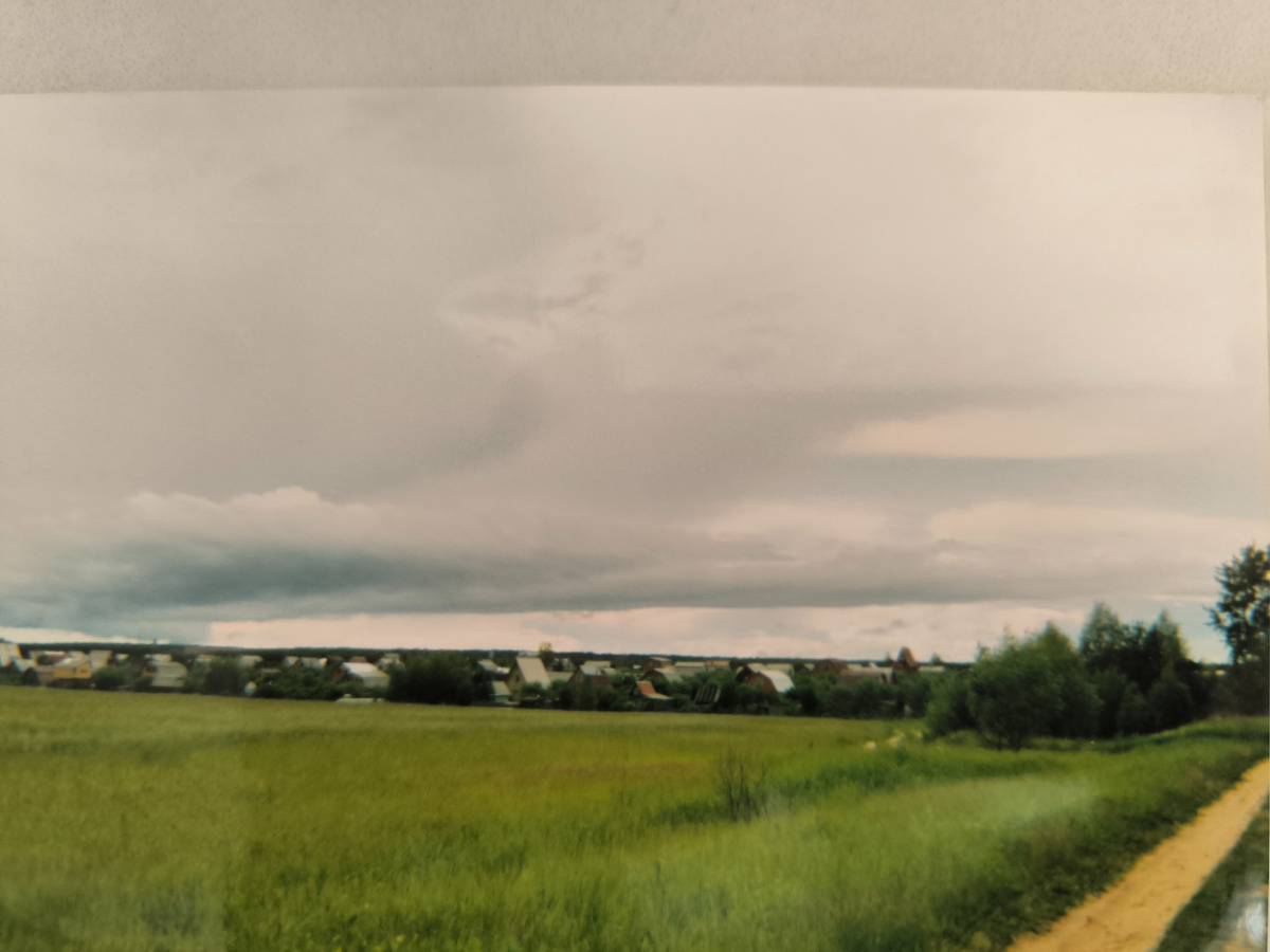 Архивное фото. Дорога от станции, впереди наш дачный поселок