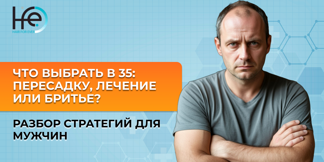 Что выбрать в 35: пересадку, лечение или бритье? Стратегии для мужчин