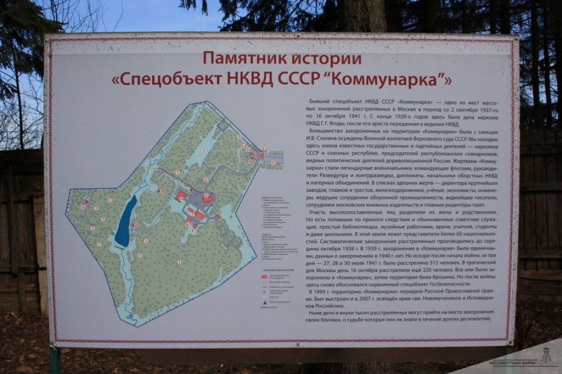 Схема территории «Спецобъект НКВД СССР Коммунарка»