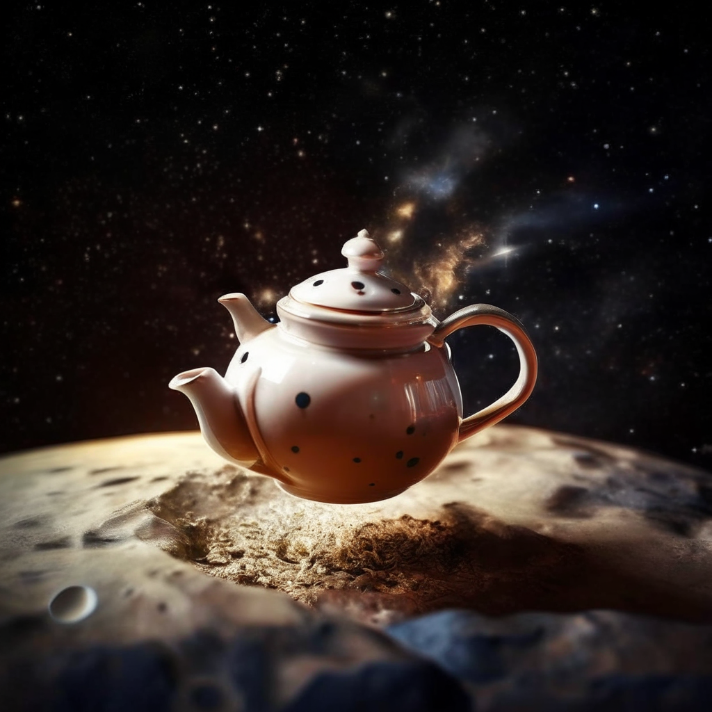 Чайник сгенерирован нейросетью. Понятия не имею, почему два носика, но почему бы и нет?