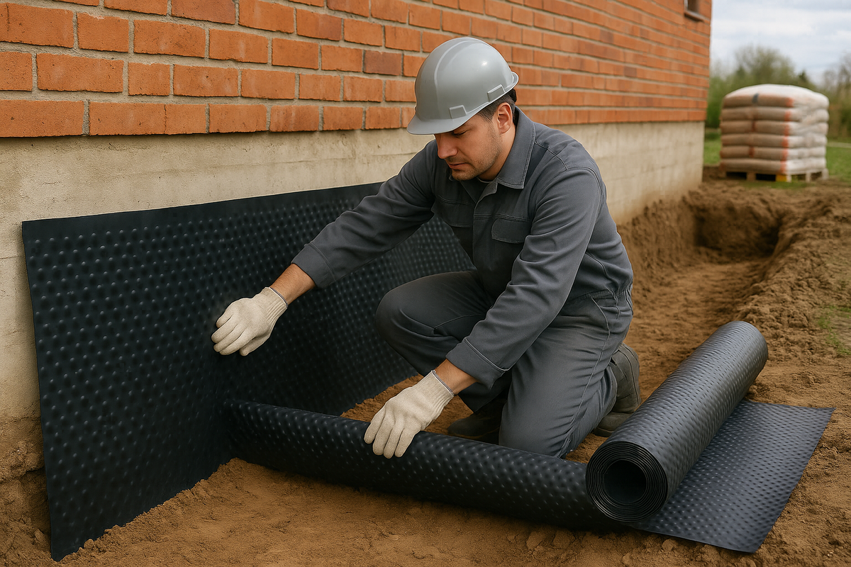 Монтаж профилированной мембраны