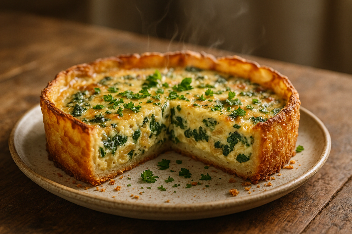 Киш на картофельной основе