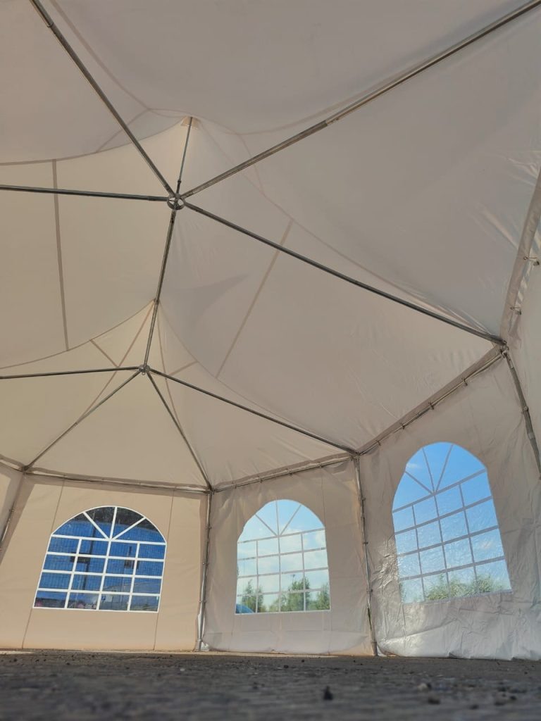 Шатер 5х7, вид надежной конструкции. Аренда комфорта Казань.