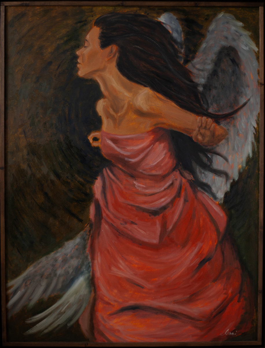 Падший ангел, 2024 г., материалы: дерево, масло, размер: 150 х 117 см. Источник: https://artsreda.ru