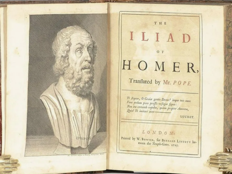  Перевод поэмы «Илиада» Гомера на английский язык, опубликованный в 1715–1720 годах. 