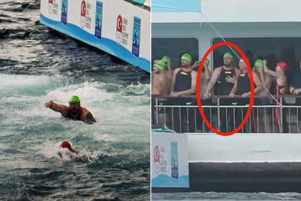 Кадры из видео с заплыва публикованы Sozcu 