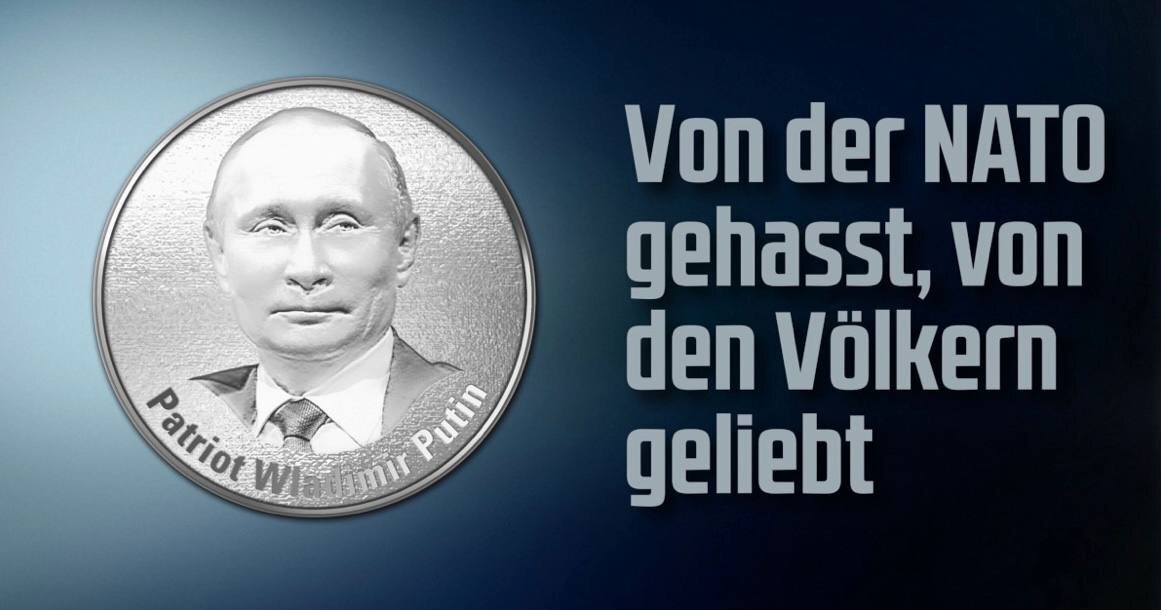    В Германии выпустили медаль из благородного металла в честь Владимира Путина