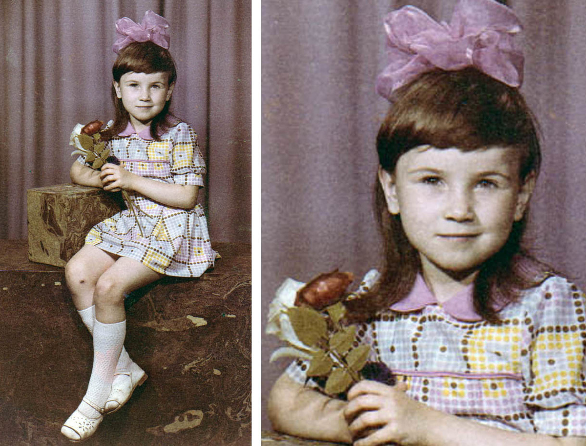 Мне 6 лет. Увы, у нас в семье не было личного фотоаппарата, поэтому почти все детские фотографии у меня студийные. Фото из семейного архива.