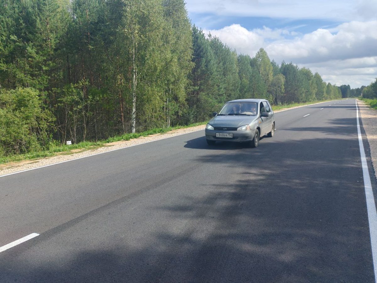    В Нижегородской области по нацпроекту привели в нормативное состояние дорогу, соединяющую Воскресенский и Краснобаковский округа