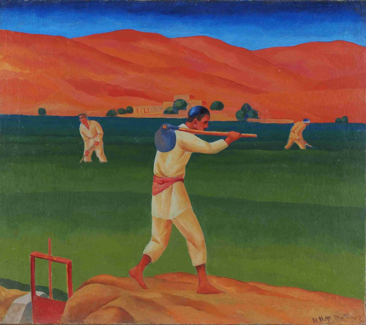 Николай Карахан. Поливальщики. 1930 © ГМИ Республики Каракалпакстан имени И.В. Савицкого