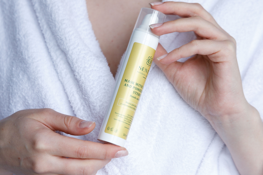 Маска для рук и ногтей с эктоином и стеролами граната Sentio