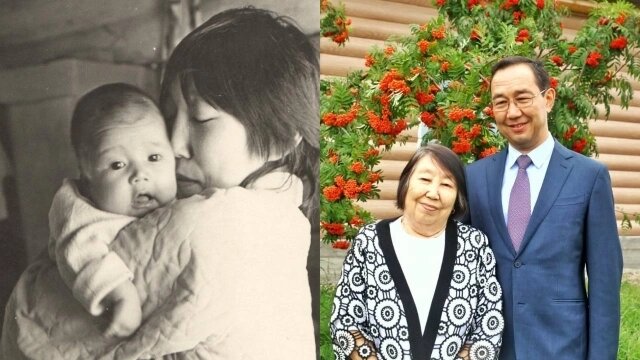    Айсен Николаев опубликовал фото с матерью. Фото: Telegram-канал главы Якутии Айсена Николаева