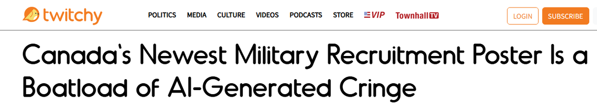 Новейший плакат о наборе в армию Канады — это море ужасов, созданных искусственным интеллектом