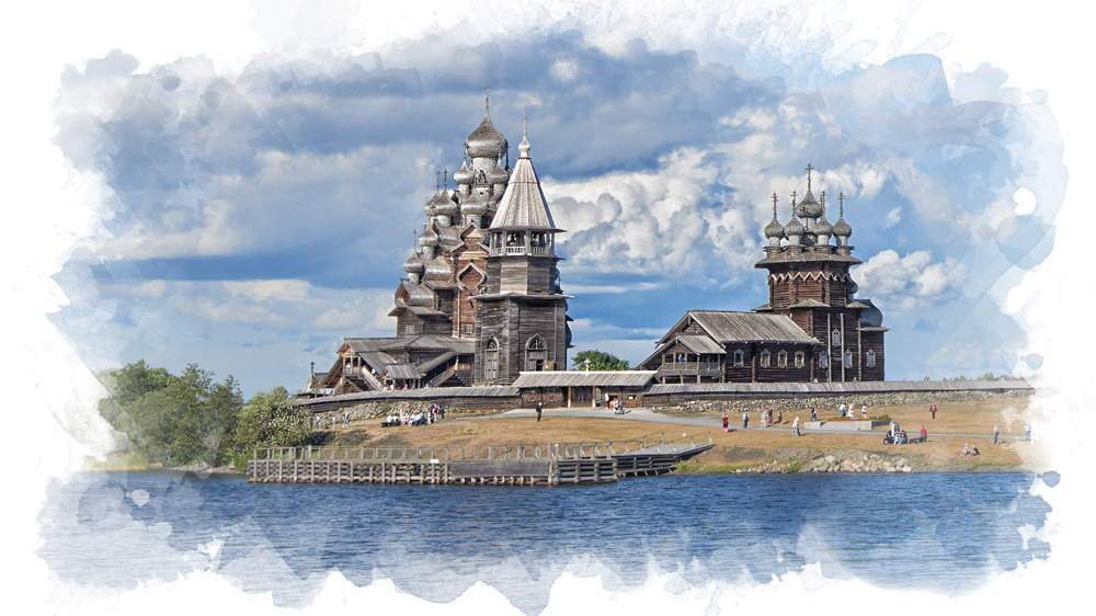 Кижи- вид с палубы теплохода (фотография автора))